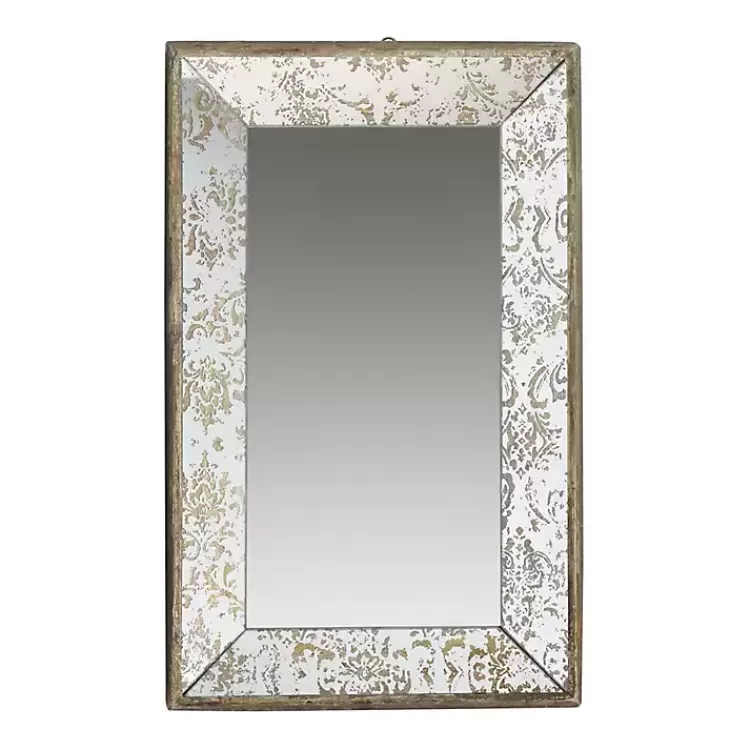 Gold Weathered Frame Wall Mirror, 12x29>Kirklands Home Best