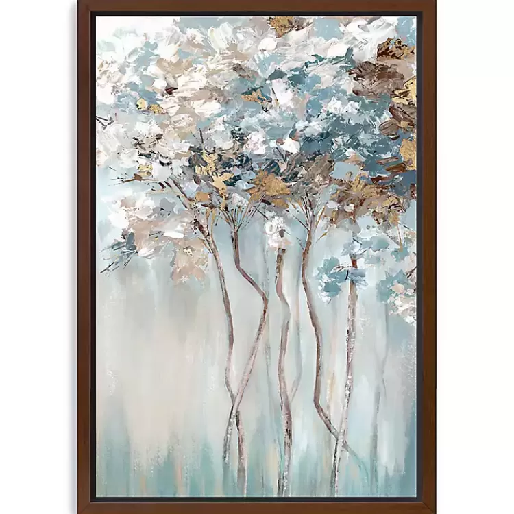 Golden Blue Forest Framed Canvas Art Print>Kirklands Home Flash Sale