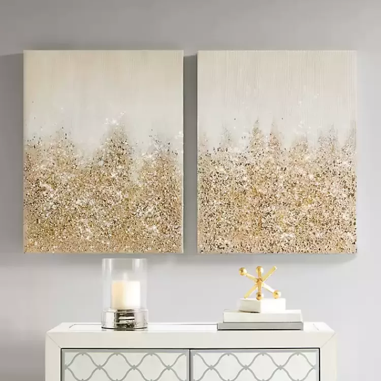 en Glimmer Canvas Art Prints, Set of 2>Kirklands Home Clearance