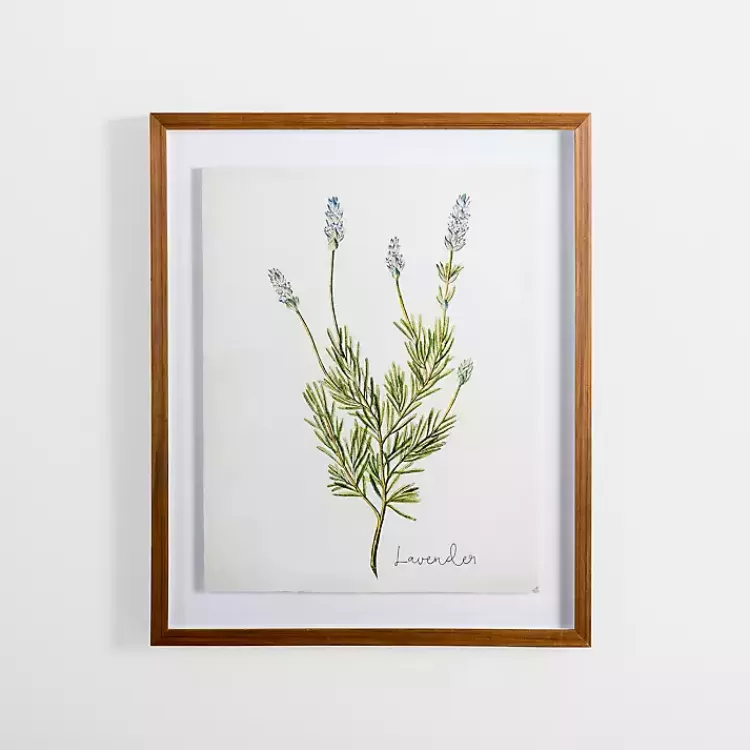 Golden Leaves Herbs Lavender Framed Art Print>Kirklands Home Cheap