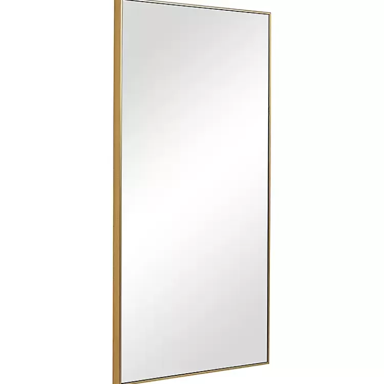 golden_simple_rectangular_frame_wall_mirror_2.webp Golden Simple Rectangular Frame Wall Mirror>Kirklands Home Shop