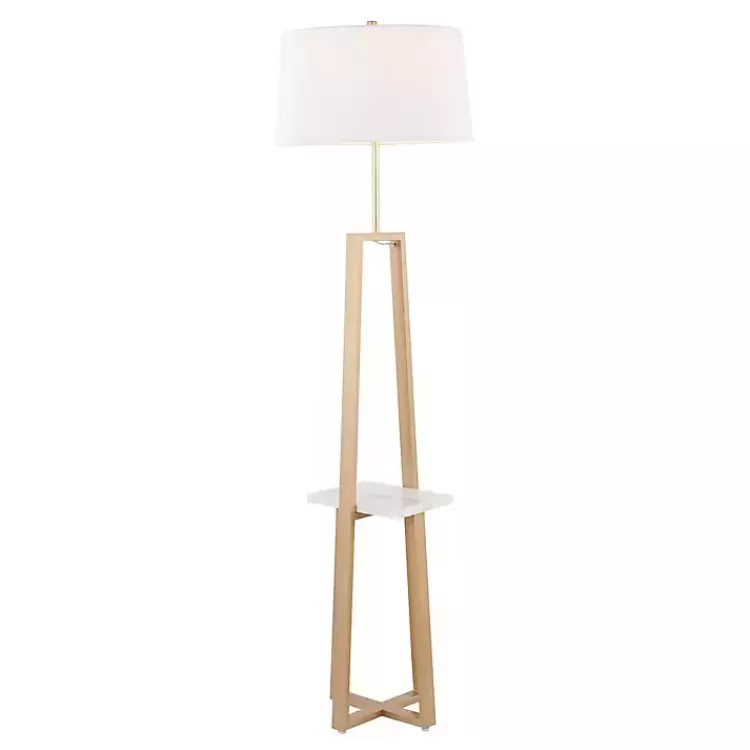 Golden Triangle Marble Shelf Floor Lamp>Kirklands Home Online