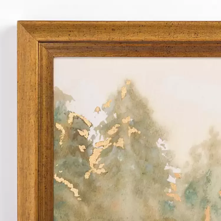 Golden Watercolor Treeline Framed Canvas Art Print>Kirklands Home Fashion