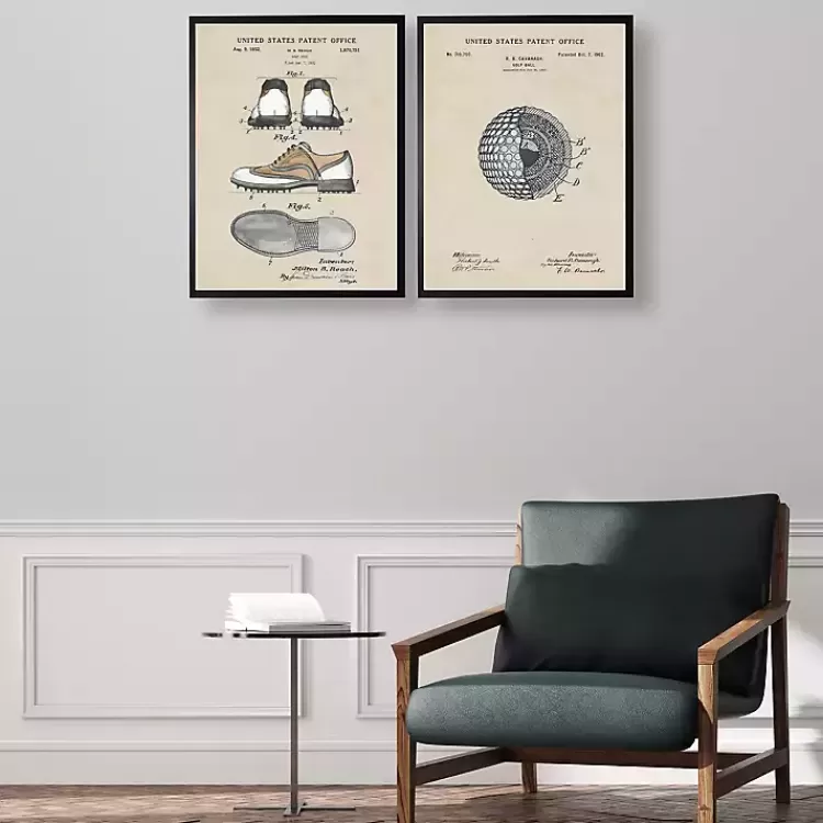 Golf Ball Patent Framed Art Print>Kirklands Home Cheap