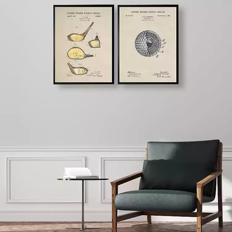 Golf Club Patent Framed Art Print>Kirklands Home Fashion