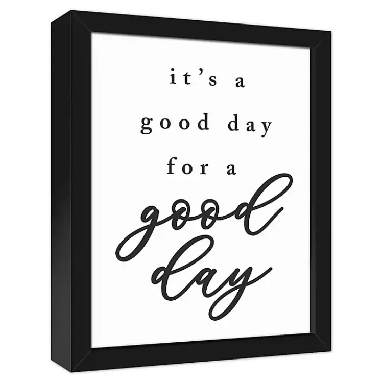 Good Day for a Good Day Framed Canvas Wall Plaque>Kirklands Home Hot