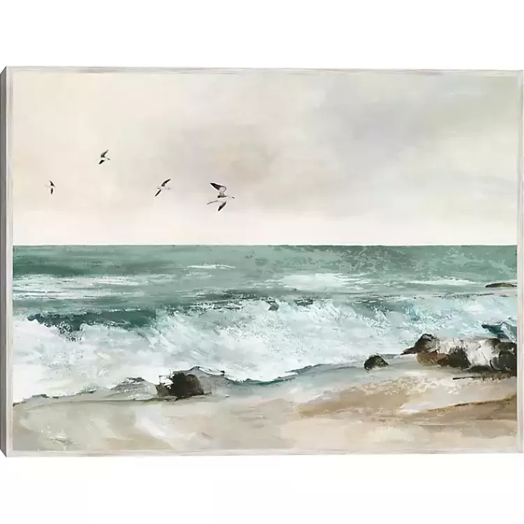 Graceful Sea Framed Canvas Art Print>Kirklands Home Online