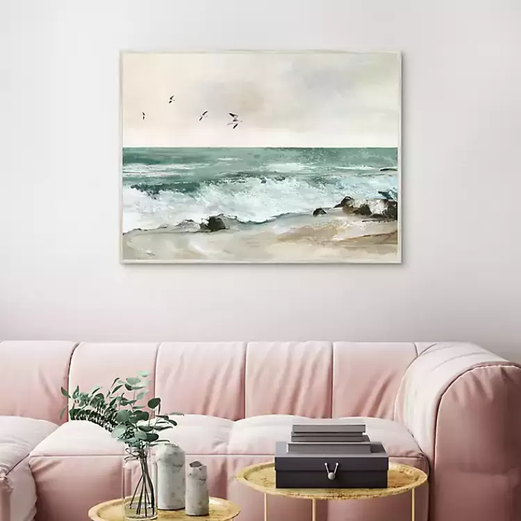 Graceful Sea Framed Canvas Art Print>Kirklands Home Online