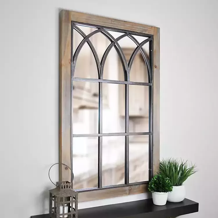Grandview Arched Windowpane Mirror>Kirklands Home Cheap