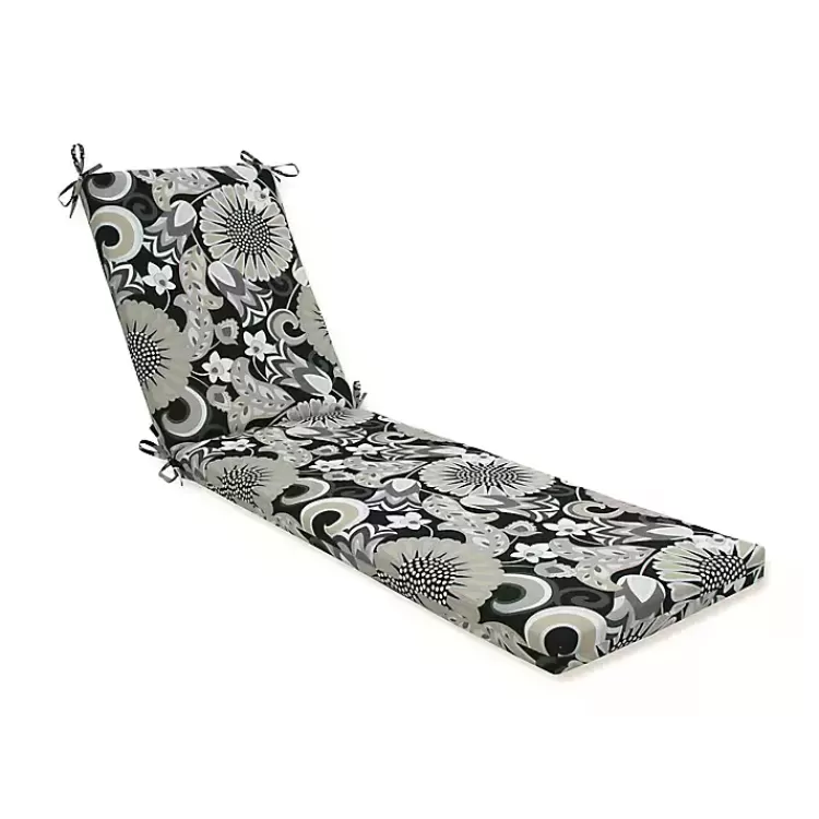 Graphite Floral Outdoor Chaise Cushion>Kirklands Home Hot
