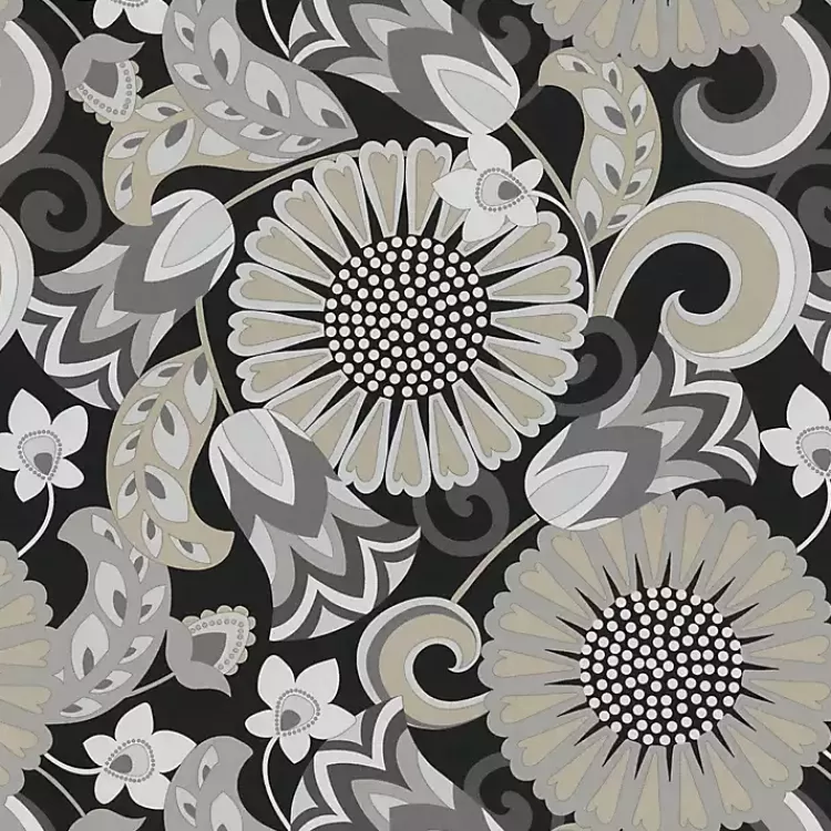 Graphite Floral Outdoor Seat Cushions, Set of 2>Kirklands Home Shop