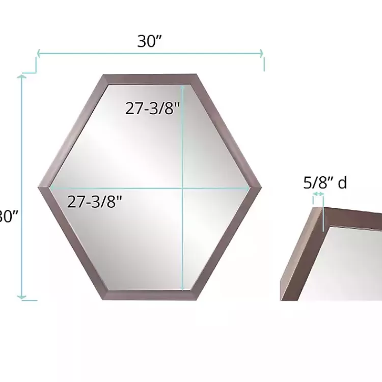 graphite_hexagon_wall_mirror_6.webp Graphite Hexagon Wall Mirror>Kirklands Home New