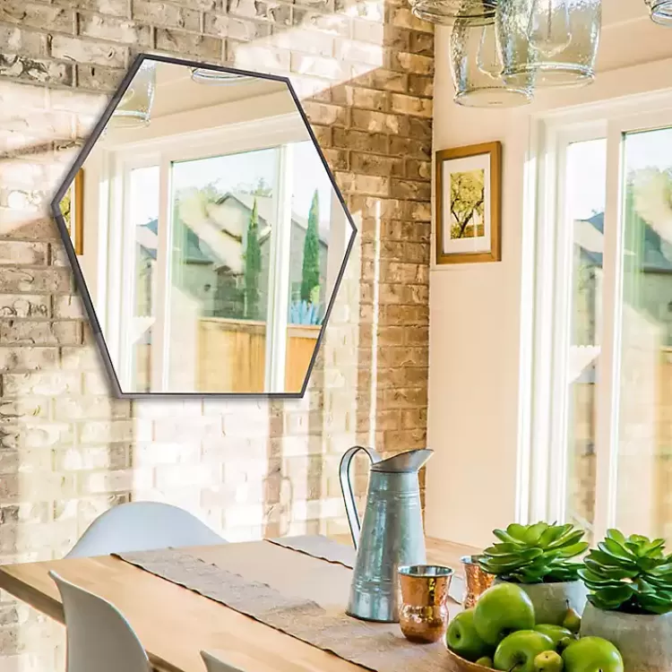 graphite_metal_hexagonal_mirror_3.webp Graphite Metal Hexagonal Mirror>Kirklands Home Cheap