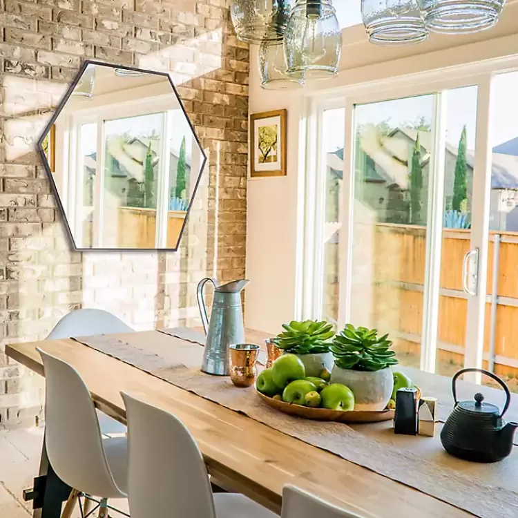 graphite_metal_hexagonal_mirror_4.webp Graphite Metal Hexagonal Mirror>Kirklands Home Cheap