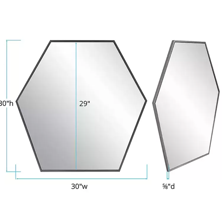 graphite_metal_hexagonal_mirror_5.webp Graphite Metal Hexagonal Mirror>Kirklands Home Cheap