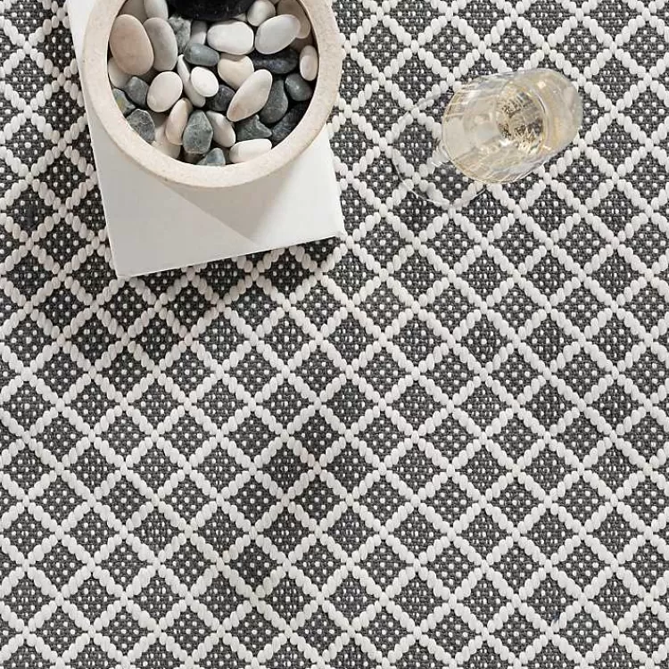 gray__white_trellis_indooroutdoor_runner_x_5.webp Gray & White Trellis Indoor/Outdoor Runner, 3x8>Kirklands Home Shop