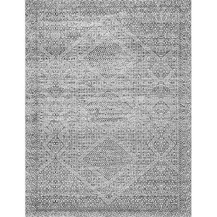 Gray Abstract Pattern Washable Area Rug, 4x6>Kirklands Home Best Sale