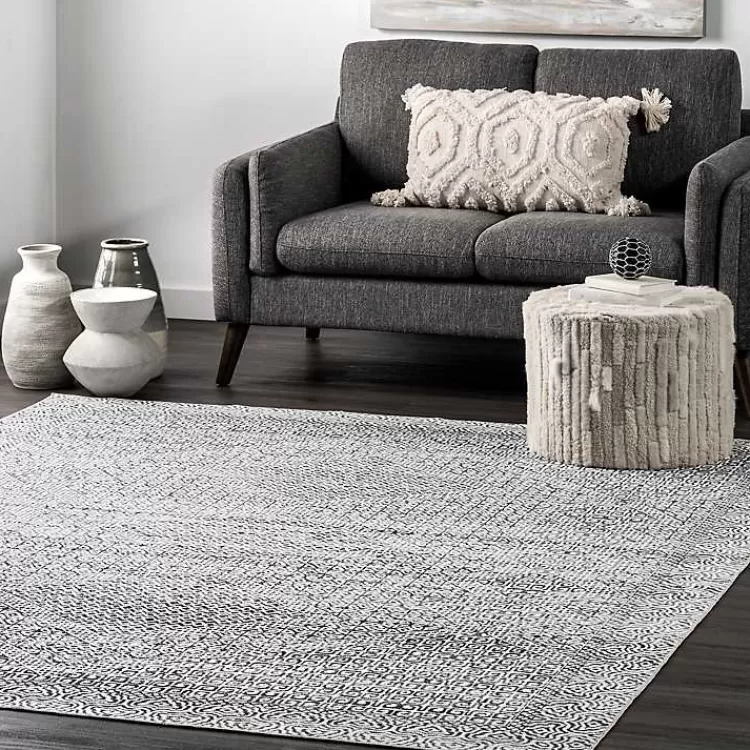 Gray Abstract Pattern Washable Area Rug, 3x5>Kirklands Home Online