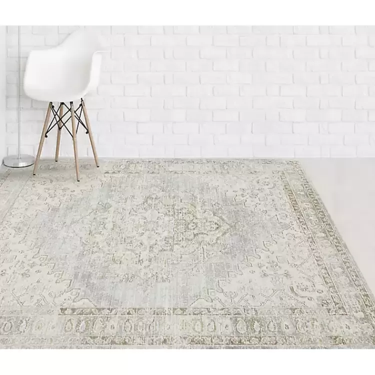 Gray and Beige Vintage Medallion Area Rug, 5x7>Kirklands Home Best