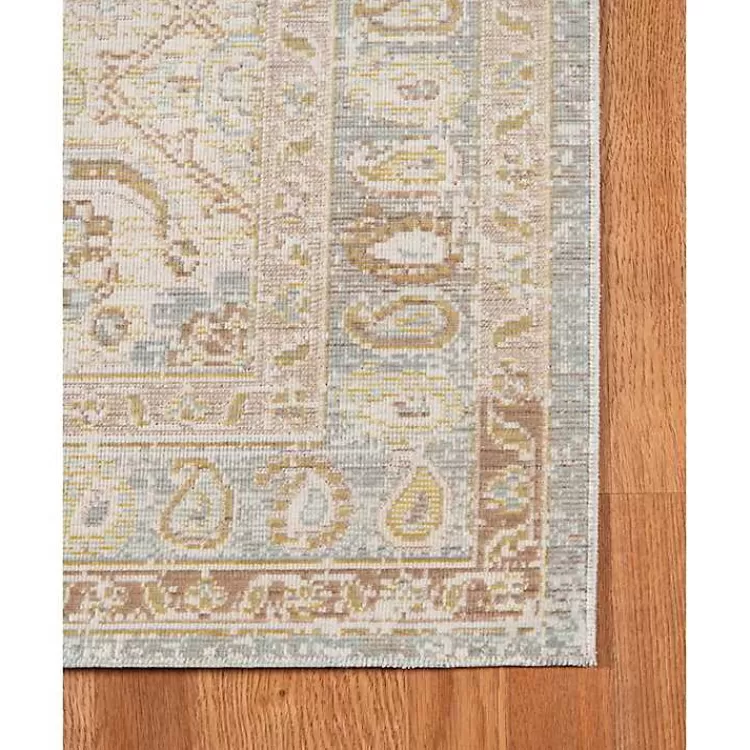 Gray and Beige Vintage Medallion Area Rug, 5x7>Kirklands Home Best