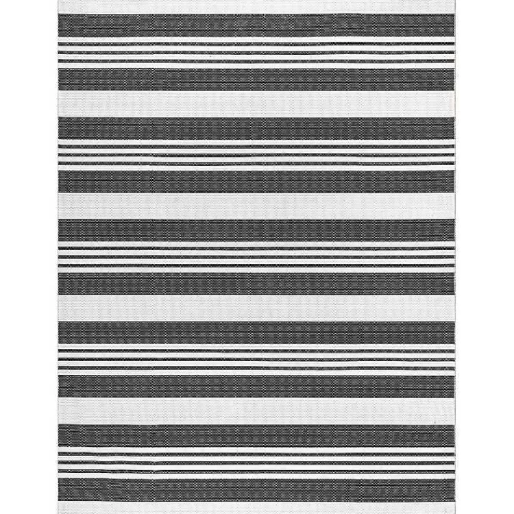 Gray and Black Striped Washable Area Rug, 5x8>Kirklands Home Hot