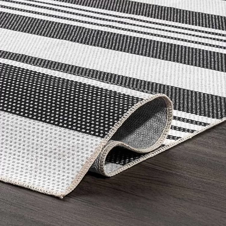 gray_and_black_striped_washable_area_rug_x_4.webp Gray and Black Striped Washable Area Rug, 5x8>Kirklands Home Hot