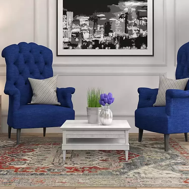 Gray and Blue Traditional Medallion Area Rug, 8x10>Kirklands Home Best