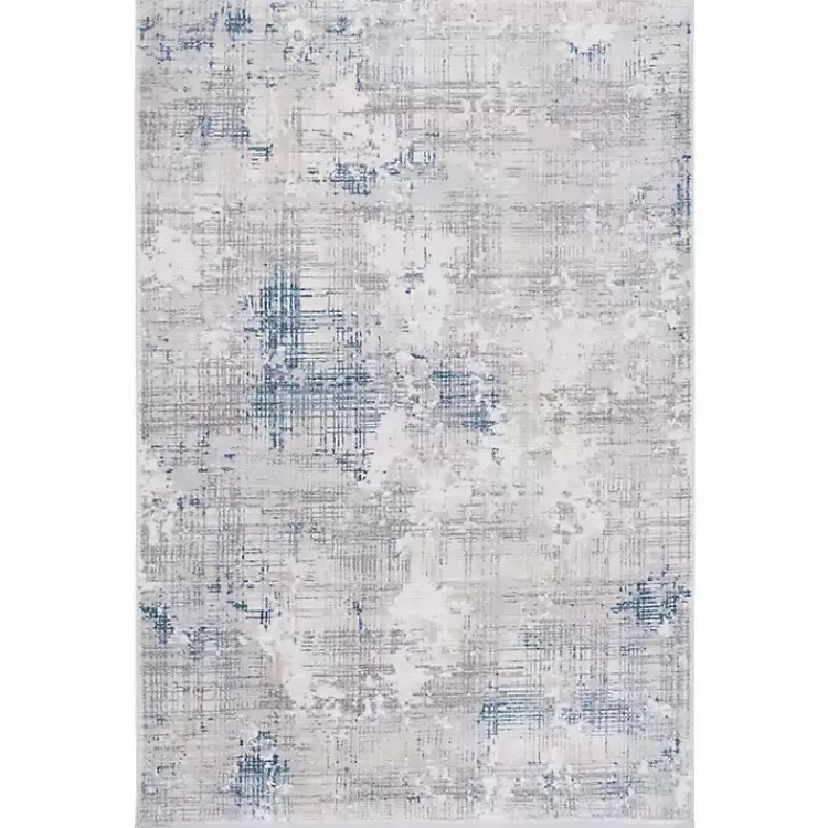 Gray and Blue Whisper Abstract Area Rug, 5x7>Kirklands Home Flash Sale