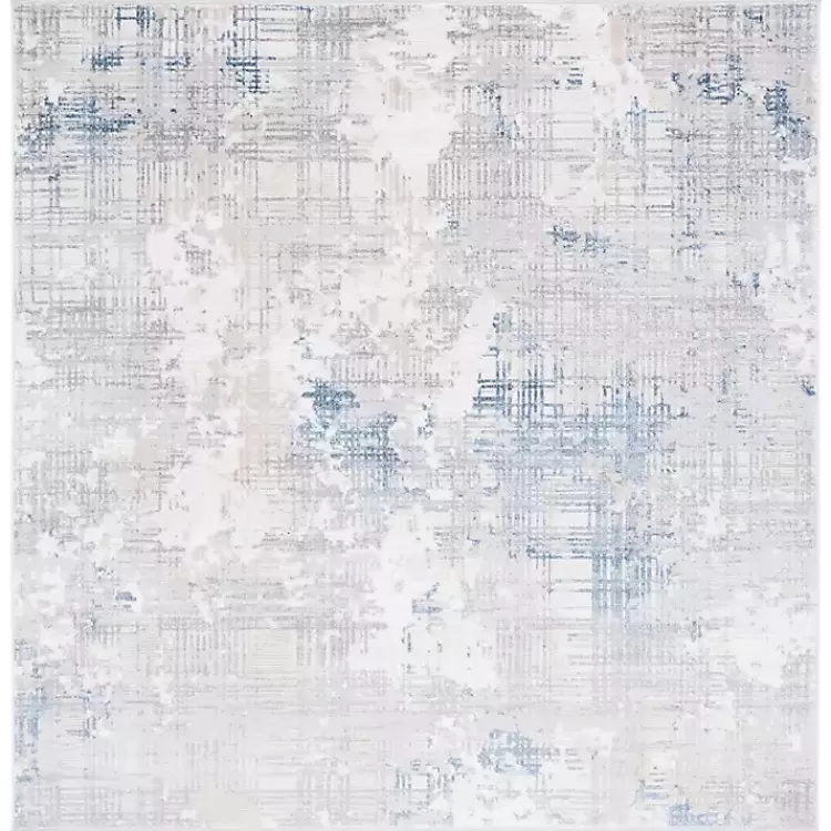 Gray and Blue Whisper Abstract Area Rug, 6x6>Kirklands Home Best