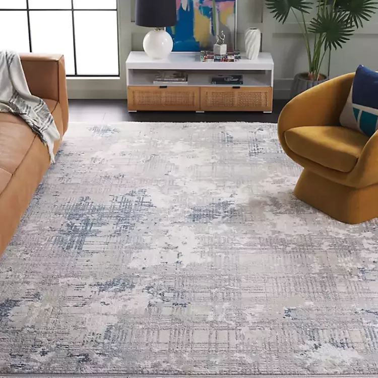 Gray and Blue Whisper Abstract Area Rug, 8x10>Kirklands Home Discount