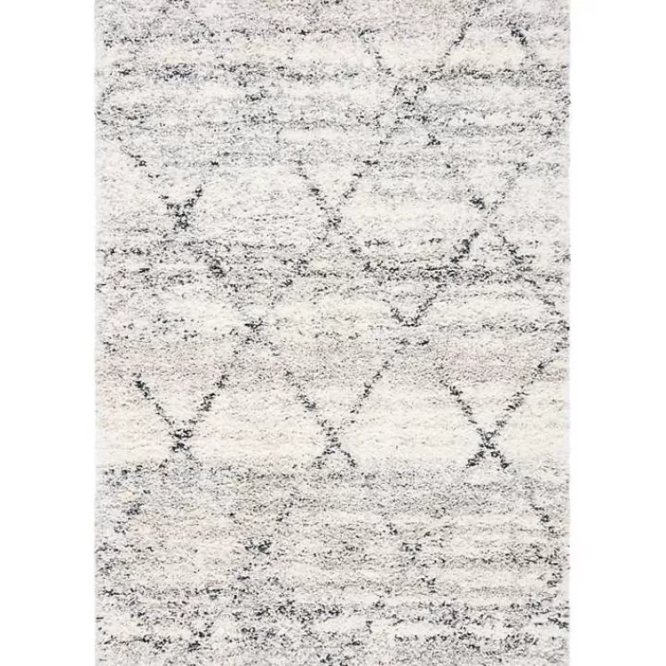 Gray and Ivory Fontana Shag Area Rug, 8x10>Kirklands Home Cheap