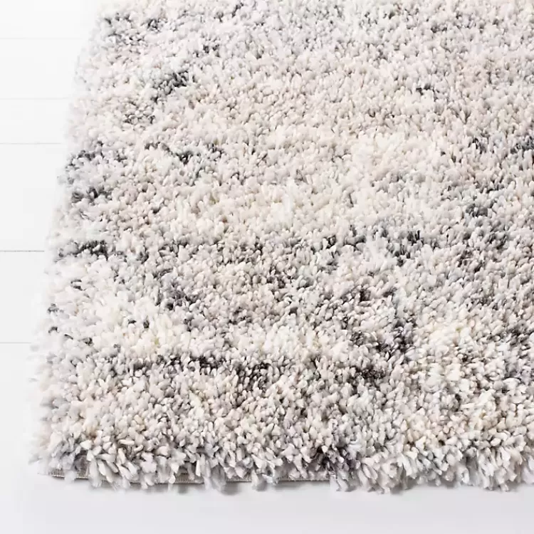 Gray and Ivory Fontana Shag Area Rug, 6x6>Kirklands Home Discount
