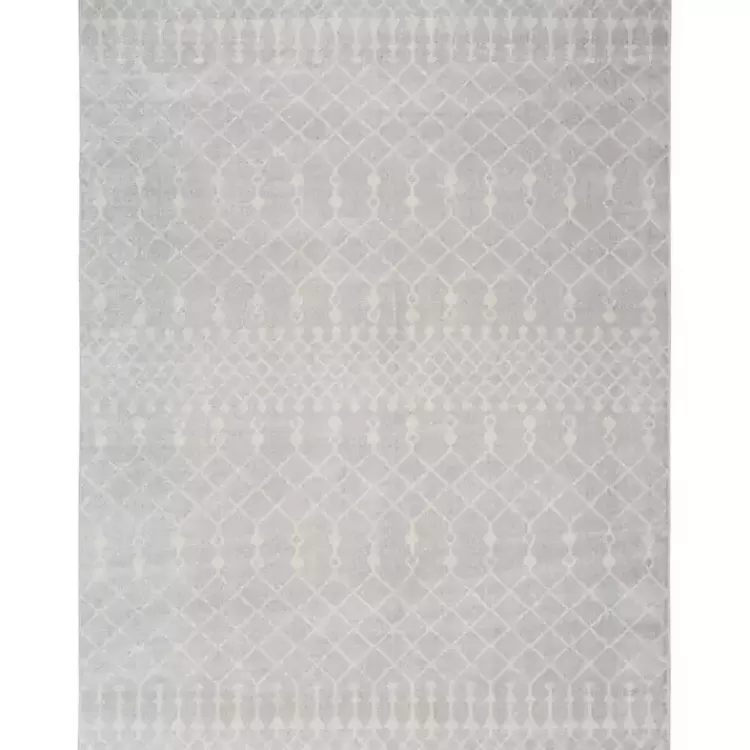 Gray and Ivory Moroccan Trellis Area Rug, 7x9>Kirklands Home Flash Sale