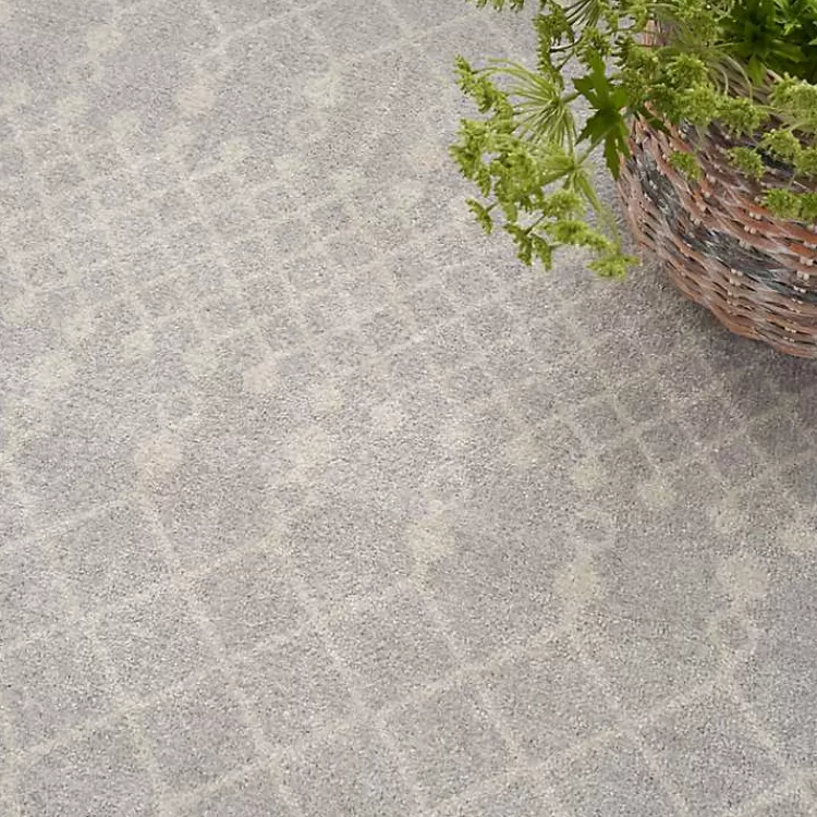 Gray and Ivory Moroccan Trellis Area Rug, 7x9>Kirklands Home Flash Sale