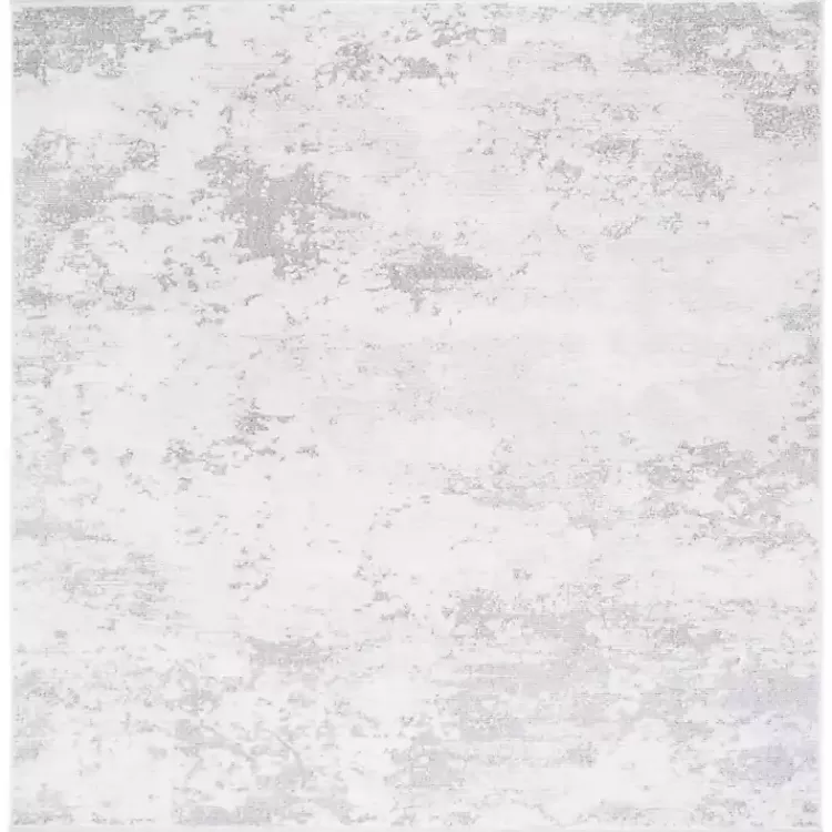 Gray and Ivory Whisper Abstract Area Rug, 6x6>Kirklands Home New