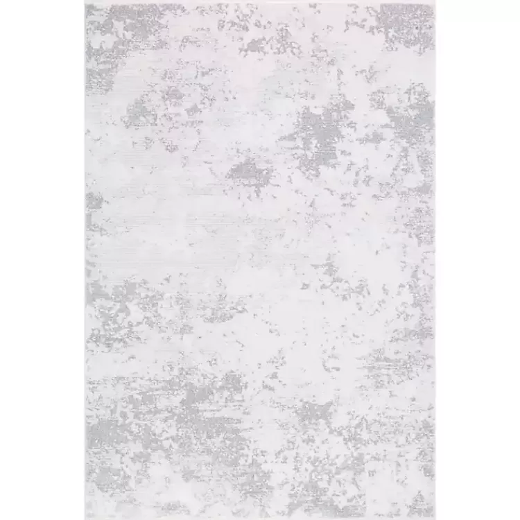 Gray and Ivory Whisper Abstract Area Rug, 5x7>Kirklands Home Fashion