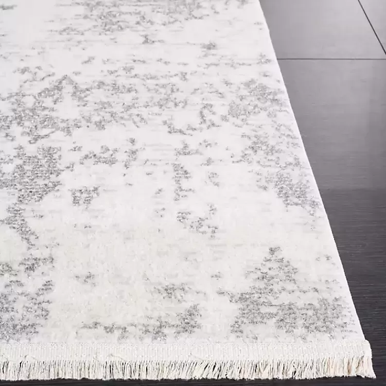 Gray and Ivory Whisper Abstract Area Rug, 6x6>Kirklands Home New
