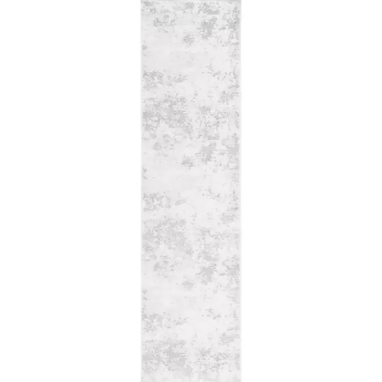 Gray and Ivory Whisper Abstract Runner, 2x8>Kirklands Home Cheap