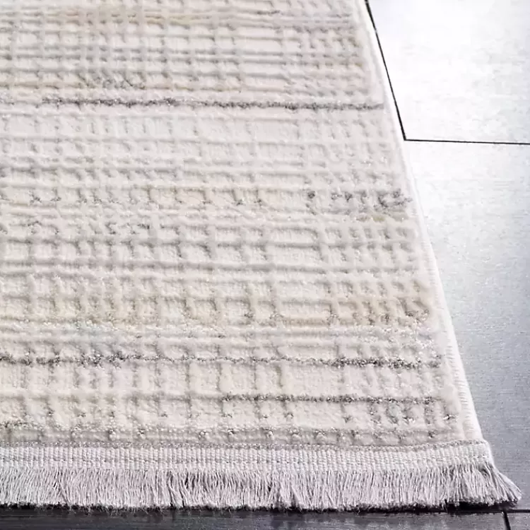Gray and Ivory Whisper Striated Runner, 2x8>Kirklands Home Shop