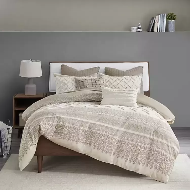 Gray and White 3-pc. California King Duvet Set>Kirklands Home Best