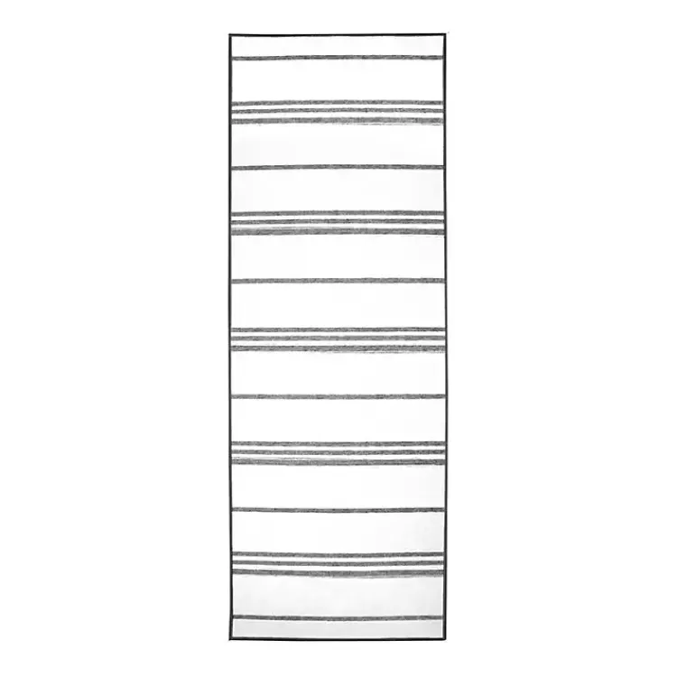 Gray and White Stripe Washable Runner, 2x7>Kirklands Home Cheap