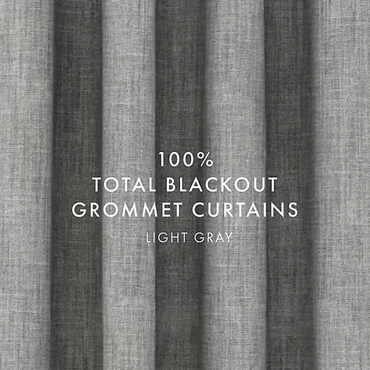 gray_blackout_curtains__in_4.webp Blackout Curtains, 84 in.>Kirklands Home Clearance