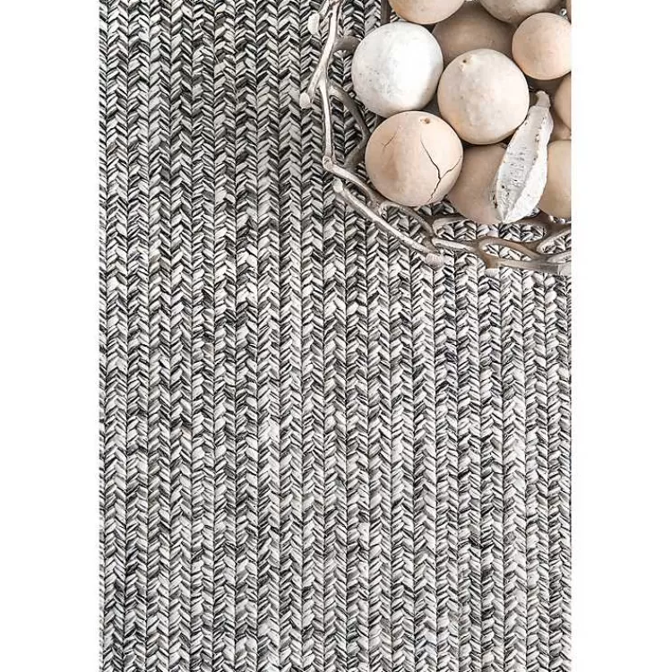 gray_braided_area_rug_with_tassels_x_3.webp Braided Area Rug with Tassels, 10x14>Kirklands Home Sale