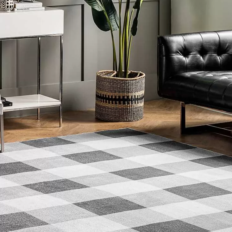 gray_buffalo_plaid_washable_area_rug_x_3-1.webp Gray Buffalo Plaid Washable Area Rug, 5x8>Kirklands Home Fashion