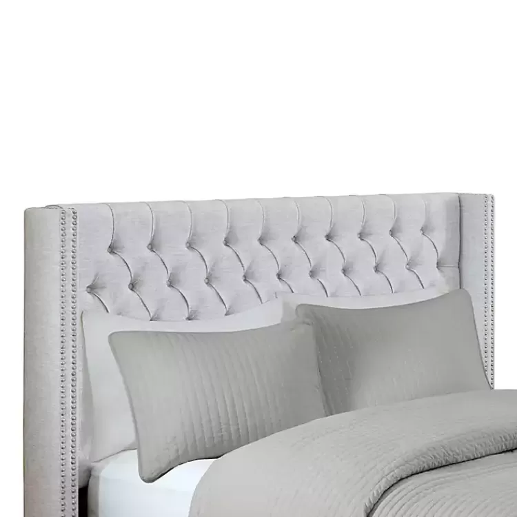 gray_button_tufted_nailhead_trim_queen_headboard_2.webp Button Tufted Nailhead Trim Queen Headboard>Kirklands Home Hot