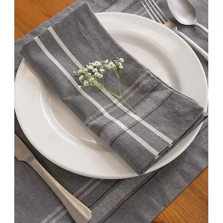Chambray French Stripe Napkins, Set of 6>Kirklands Home Shop
