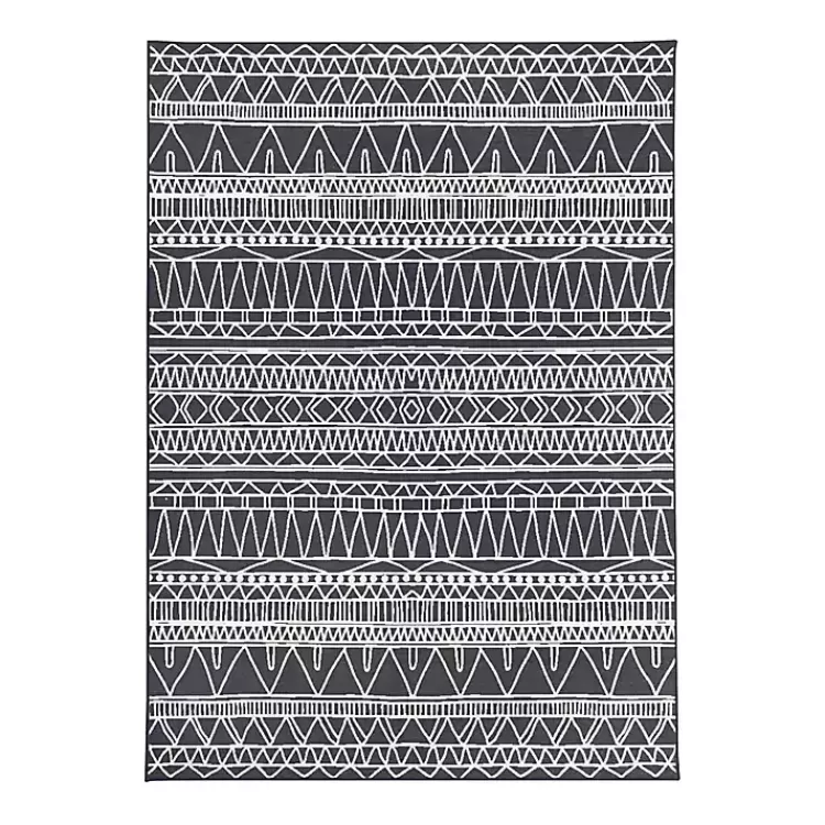 Gray Chelsea Geometric Washable Area Rug, 5x7>Kirklands Home Hot