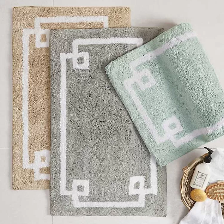 gray_cotton_tufted_bath_mat_with_border__in_5.webp Cotton Tufted Bath Mat with Border, 40 in.>Kirklands Home Discount