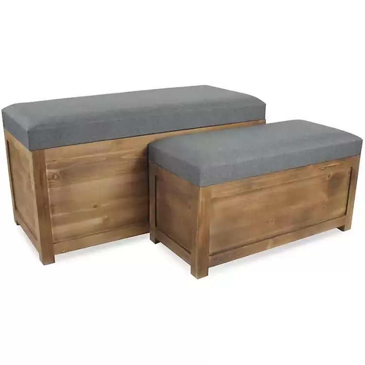 Cushioned Storage Benches, Set of 2>Kirklands Home New