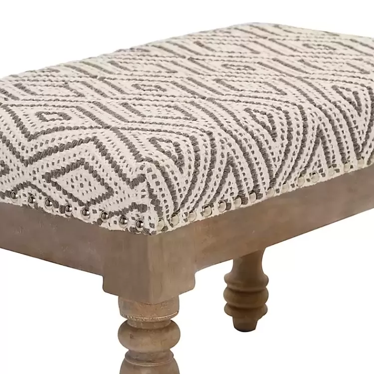 Gray Diamond Upholstered Ottoman>Kirklands Home Flash Sale